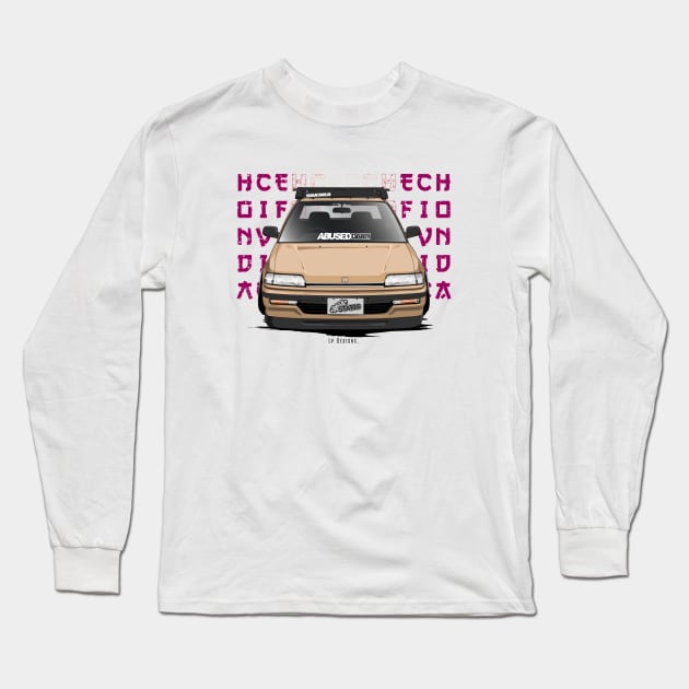 Civic Ef Long Sleeve T-Shirt by LpDesigns_